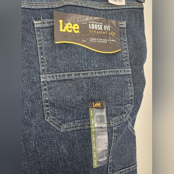 Lee Carpenter Loose Fit Straight Leg Quartz Stone Jeans 48x28 - Picture 4 of 10